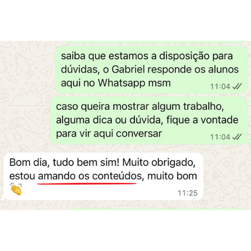 Experiência com as aulas